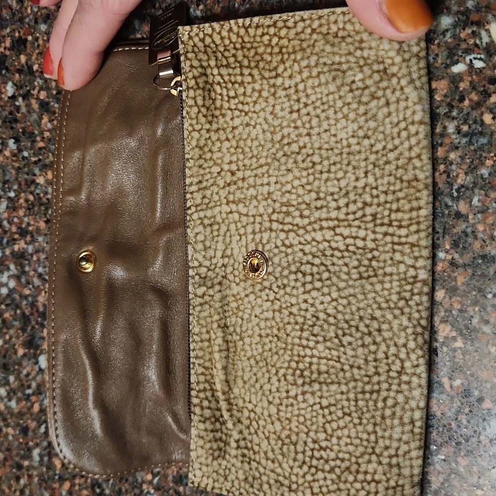 Borbonese Suede Leather Quail Pattern Wallet - image 3